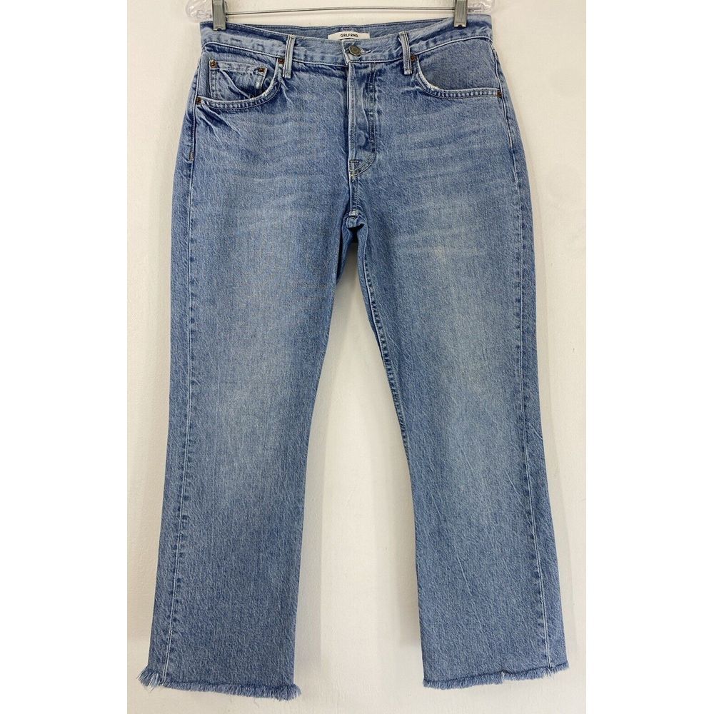 GRLFRND Tatum Jeans‎ Women’s 28 Late Night Button Fly Raw Hem Made In USA